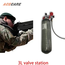 AC103101 3L CE Мини акваланговый Воздушный бак 4500Psi газовый баллон Pcp воздушный винтовочный карбоновый Воздушный бак ВВС Кондор клапан и АЗС