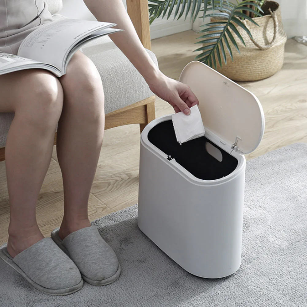 Trash Cans For The Kitchen Bathroom WC Garbage Classification Plastic Rubbish Bin Dustbin Bucket Pressing Type Round Waste | Дом и сад