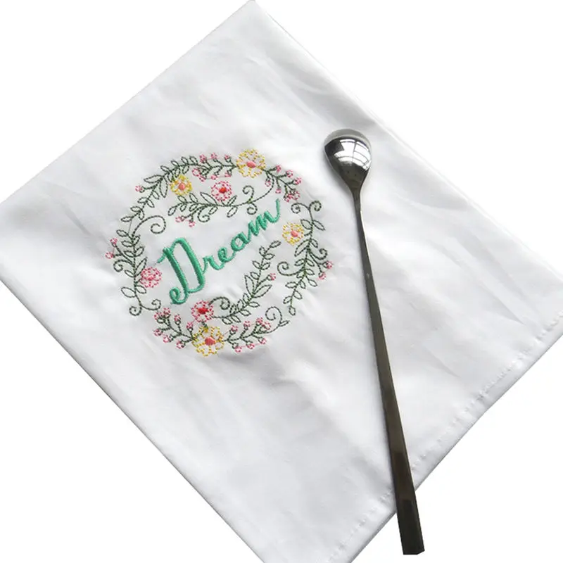 Новая популярная вышивка Свадебная салфетка впитывающий хлопковый лаконичный
