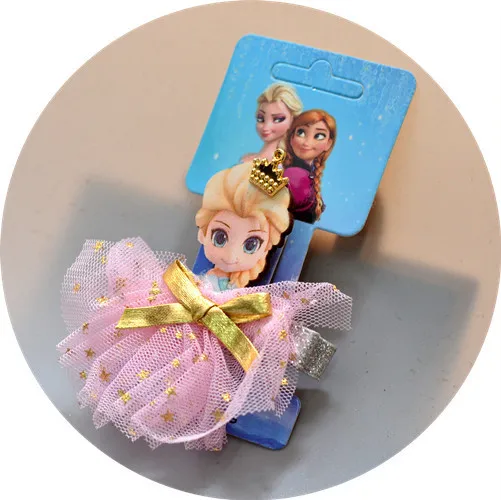 2pcs Disney children's hair accessories headdress hairpin frozen elsa Anna princess girls Snow White skirt clip doll | Игрушки и