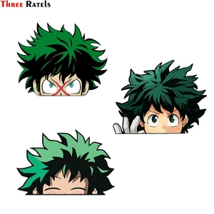 Забавные 3D наклейки Three Ratels FC130 MIDORIYA IZUKU PEEKING Peeker наклейки для автомобиля грузовика бампера окна холодильника DIY наклейки s