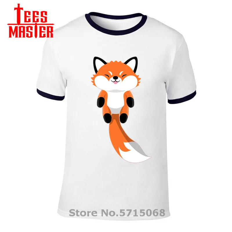 Футболка Kawaii Foxy Hunter Tail Мужская забавная хипстерская рубашка с рисунком рыжего