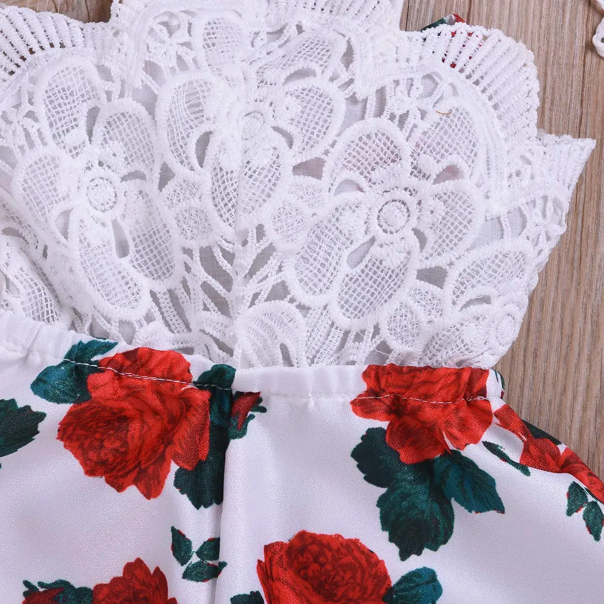 Детский летний комбинезон Одежда для новорожденных девочек кружевной без