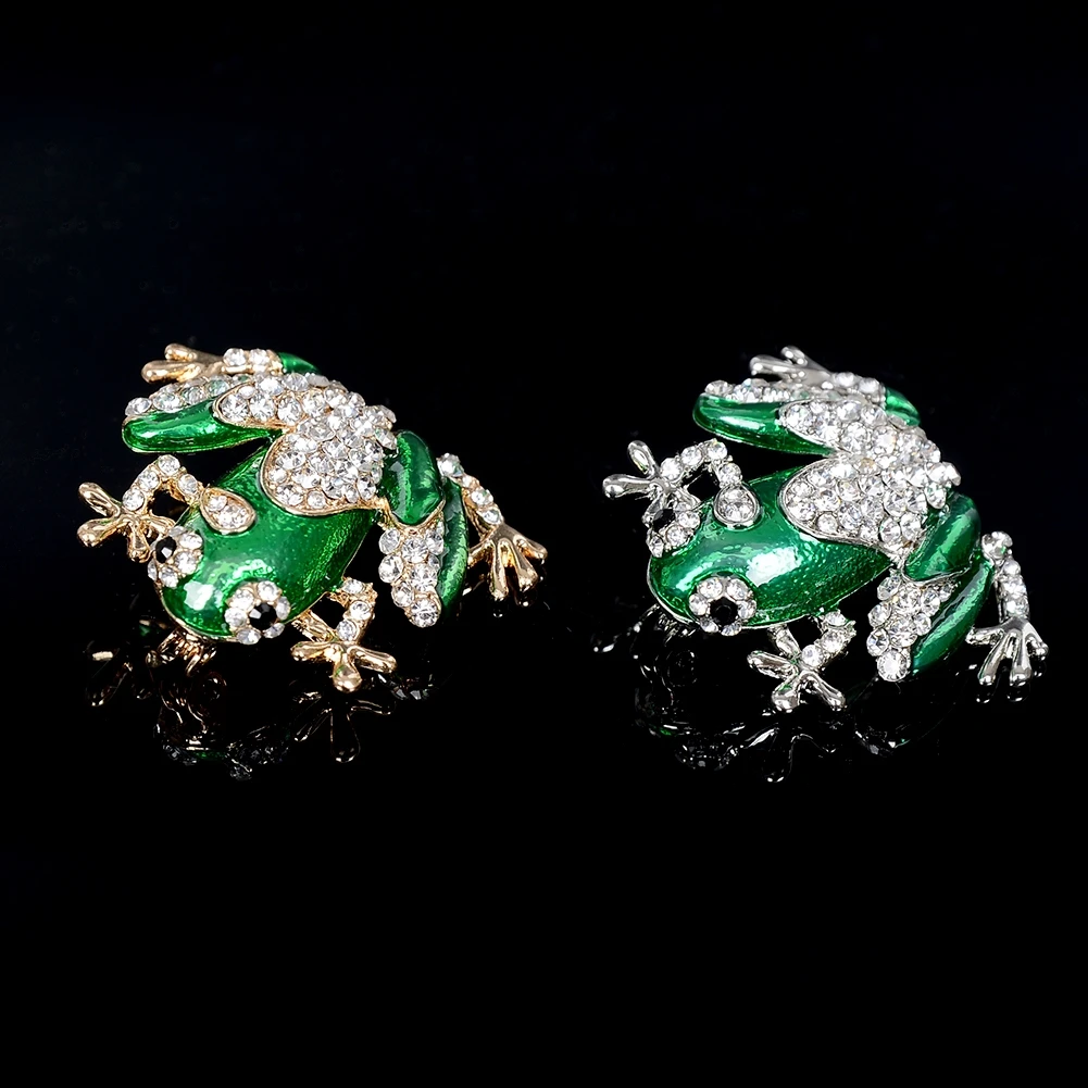 

Imixlot Sparkling Rhinestone Scarf Pins Brooches For Women Small Fashion Animal Frog Brooches Jewelry Lovely Crystal Gifts