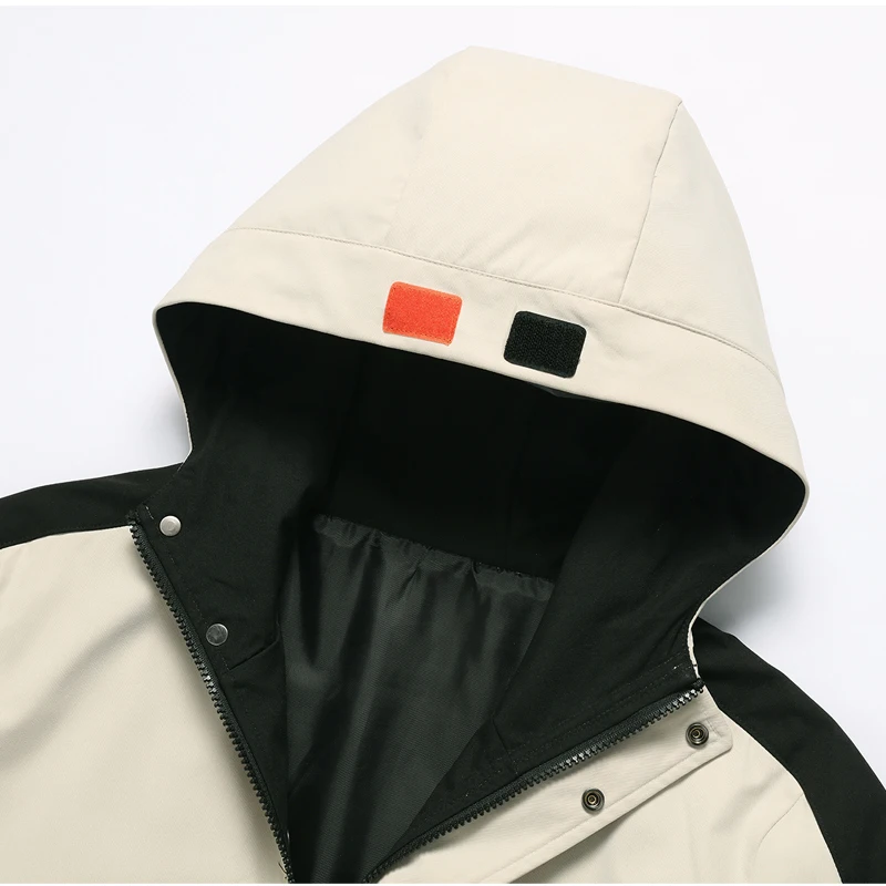 Куртка мужская с капюшоном ветровка длинным рукавом большие размеры корейская