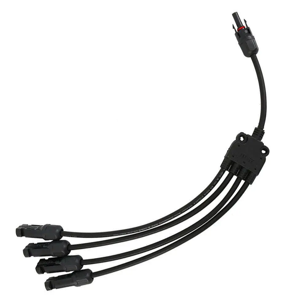 1 Pair Solar Style Branch Y Adapter Connectors to 4 Male and Female Panel Cable Photovoltaic Connector or | Обустройство дома