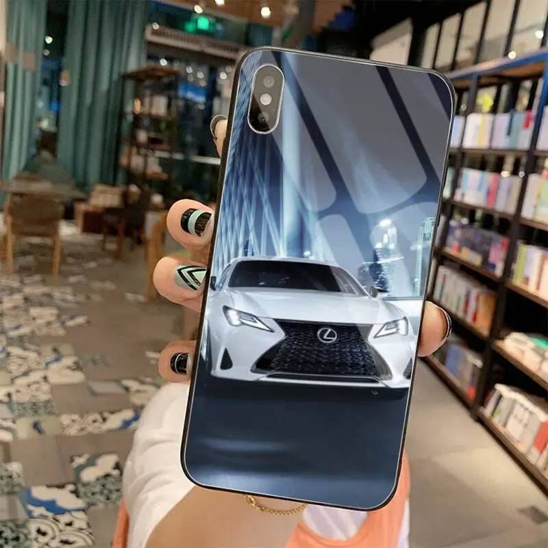 

HPCHCJHM Lexus cool car logo Soft Rubber Phone Cover Tempered Glass For iPhone 11 Pro XR XS MAX 8 X 7 6S 6 Plus SE 2020 case