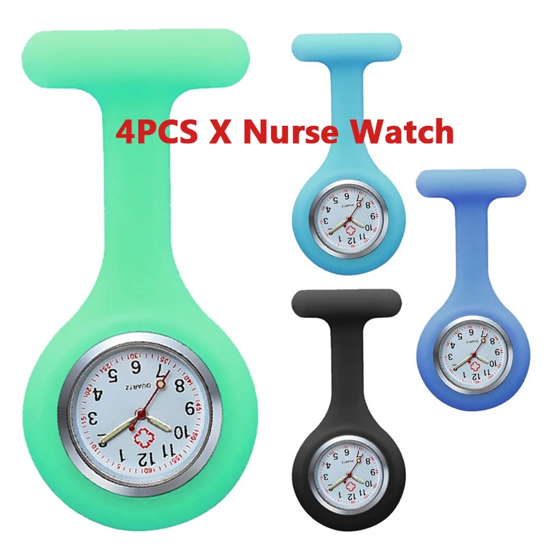 Модные силиконовые часы для медсестер Женский циферблат с цифровым дисплеем на