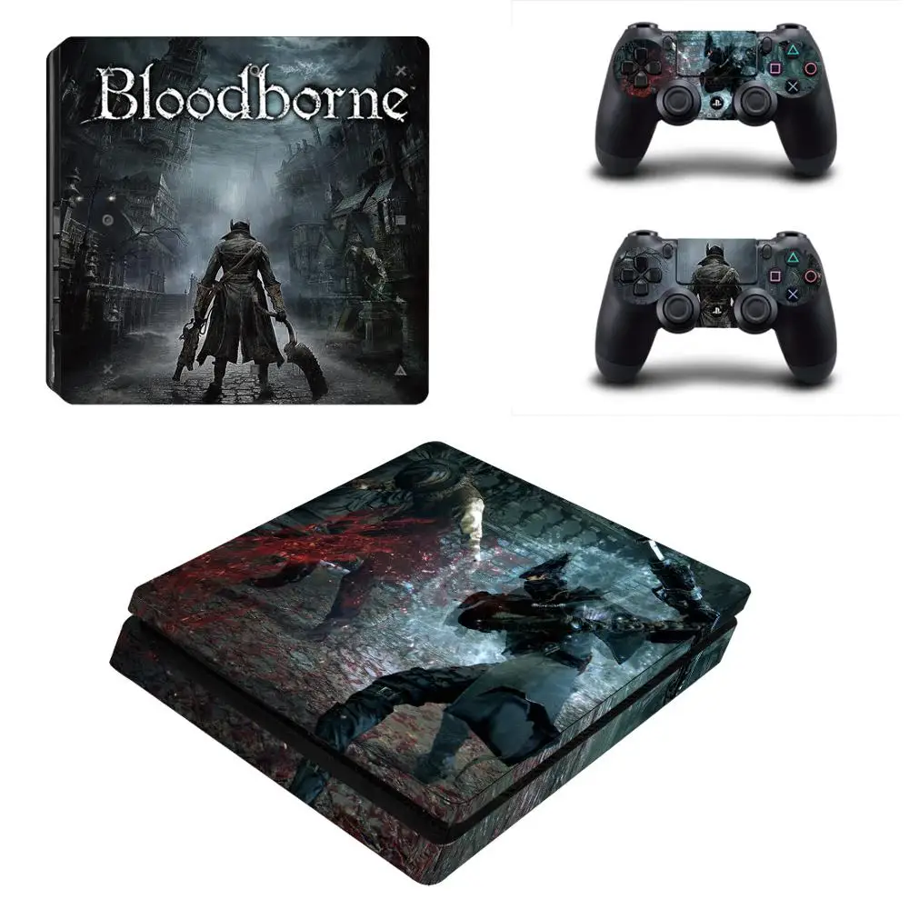 Bloodborne PS4 Slim Stickers Play station 4 Vinyl Skin Sticker Pegatinas For PlayStation console and controller | Электроника