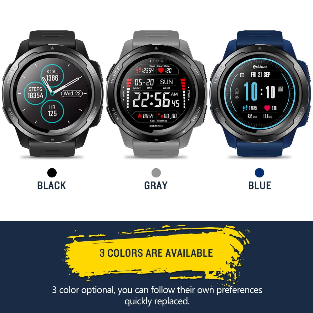 

Zeblaze VIBE 5 Smart Watch IP67 Waterproof Heart Rate Color Display Screen Multi-sports Modes Fitness Tracker Sport Smartwatch