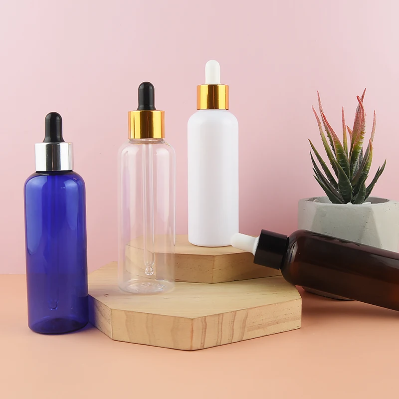 Бутылка для эфирного масла домашнего животного 100 мл с гальванизированной