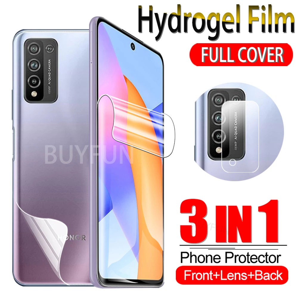 Гидрогелевая пленка 3 в 1 для Huawei Honor 10x10 Lite 10i протектор экрана Honor10 x полное