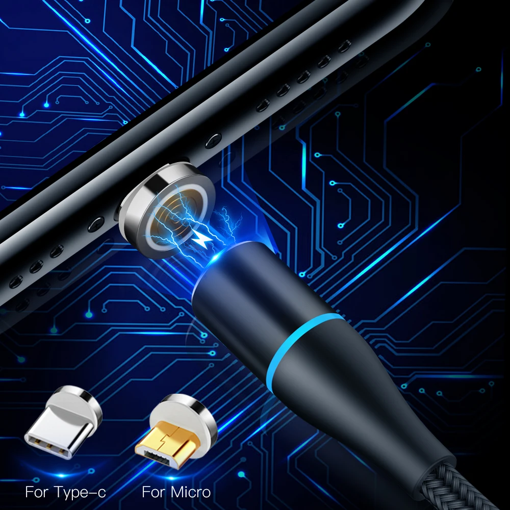 Магнитный USB кабель для Micro USB и type C супер зарядное устройство для huawei 3A Быстрая зарядка магнит зарядное устройство Micro USB usb c шнур для Xiaomi