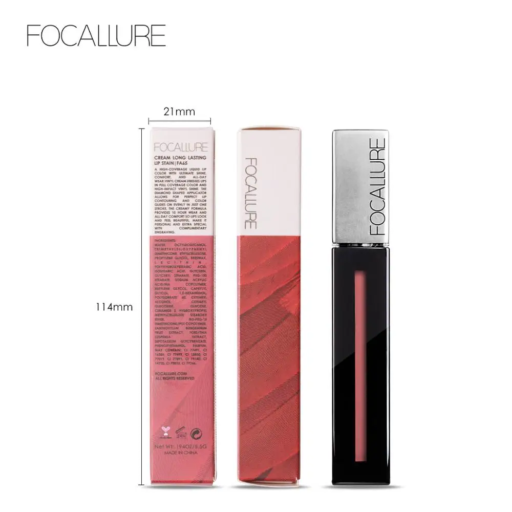 FOCALLURE Long-lasting Waterproof Matte Liquid Lip Stain High Quality Nourishing Lipstick Gloss Makeup | Красота и здоровье