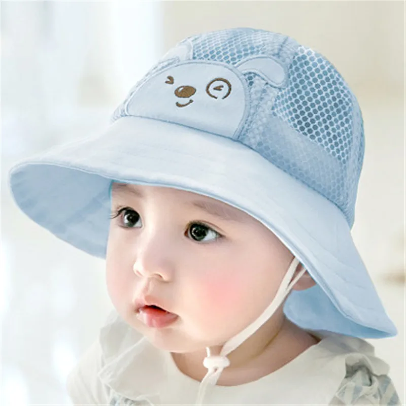 Шапочка хлопковая дышащая летняя для мальчиков и девочек защиты от солнца