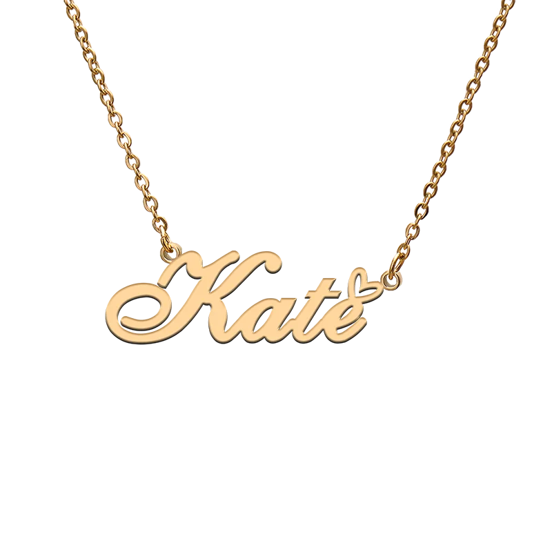

God with Love Heart Personalized Character Necklace with Name Kate for Best Friend Jewelry Gift