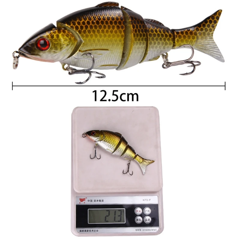 

Wobblers Pike Fishing Lures Artificial Multi Jointed Hard Bait 125mm/21.3g Trolling Crankbait Fishing Tackle