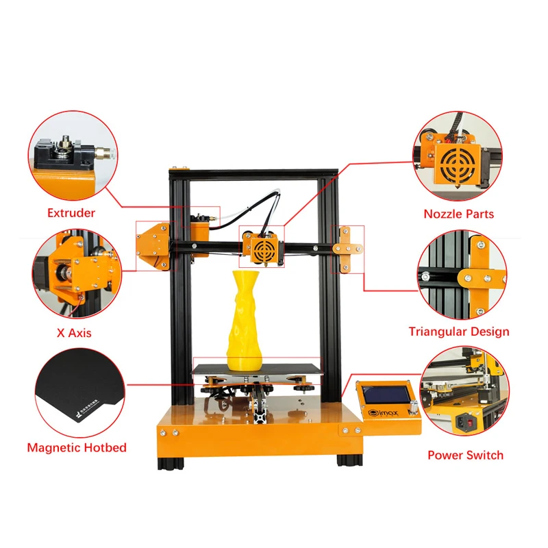 SIMAX3D Mi-M200 Высокоточный 3D-принтер FDM набор с технологией быстрого прототипирования