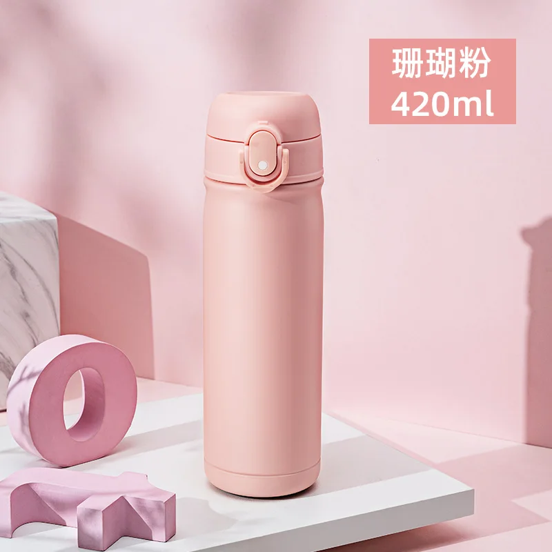Travel Thermos Cup Vaccum Flask Bottle 500ml Stainless Double Wall Tumbler Thermo Water Simple Modern II50BWB | Дом и сад