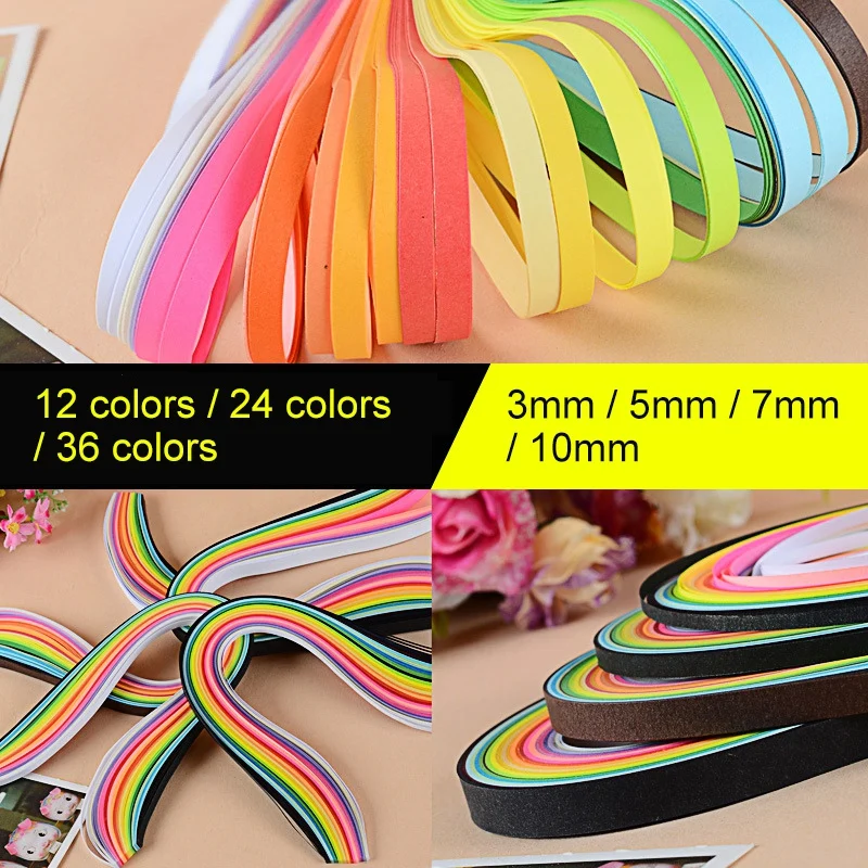 DIY Бумага ручной работы цветная бумага бумажные полоски для квиллинга