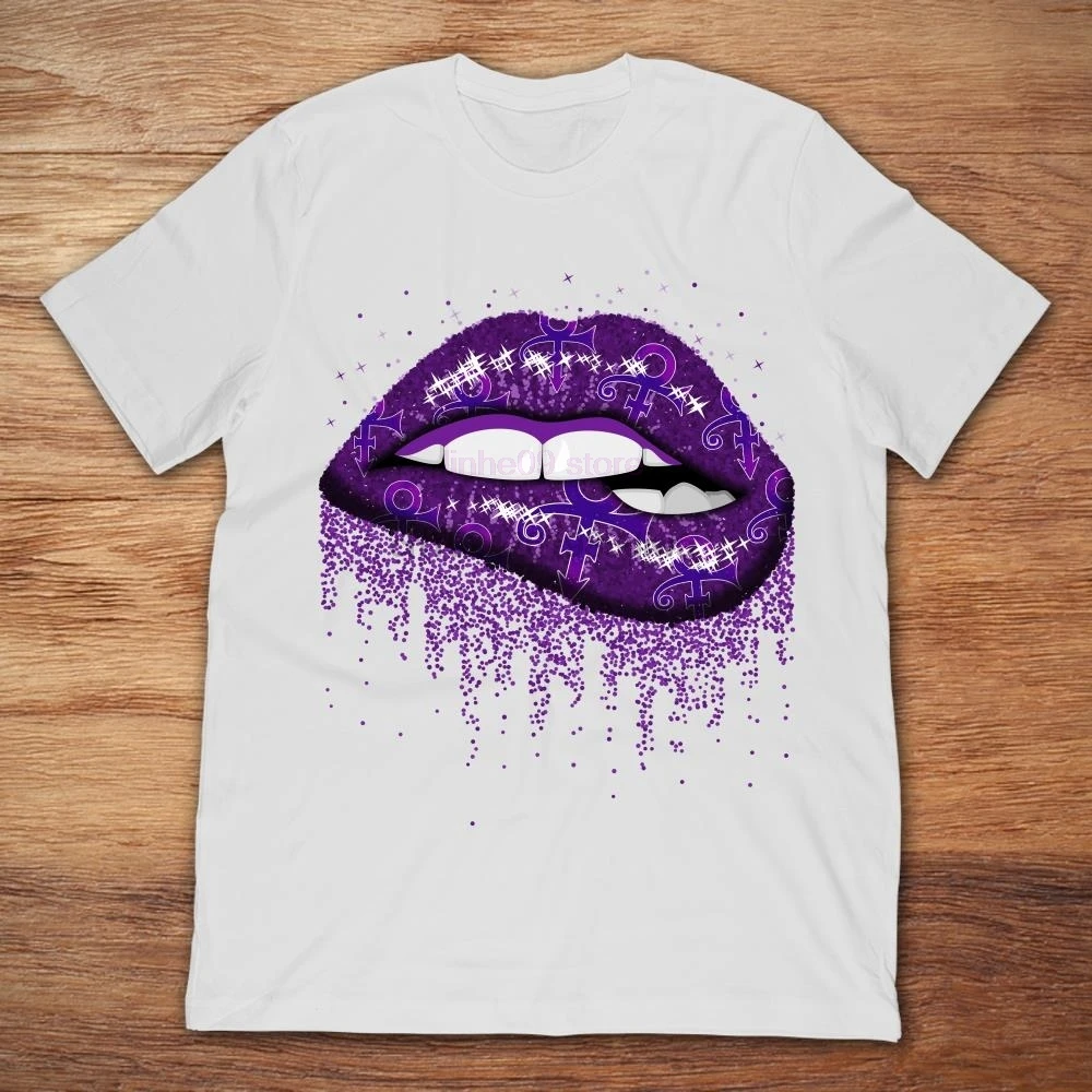 2019 бренд Принц символ любви губы укуса Мужская футболка|Мужские футболки| |