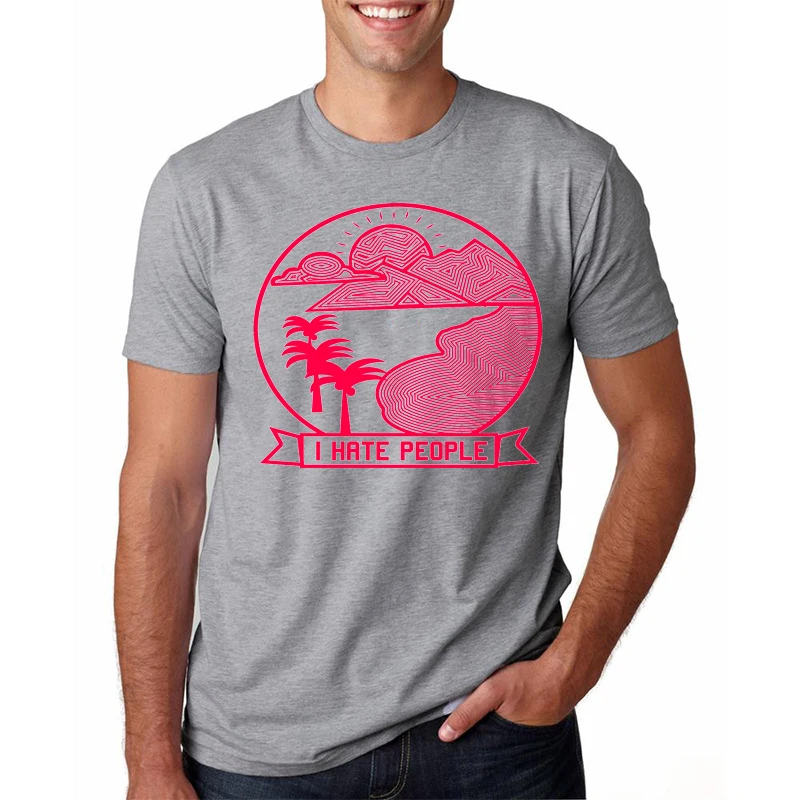 963276 Повседневная футболка с коротким рукавом мужская серая хлопковая крутая