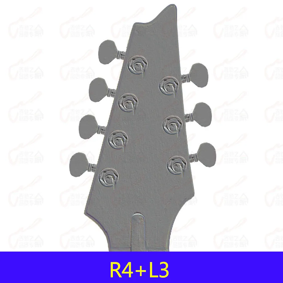 R4 and L3 One Set 6/7/8 строк без фиксирующий винт гитарные Колки тюнеры Chrome(#0746) Сделано в Тайване - Цвет: R4 and L3 One Set