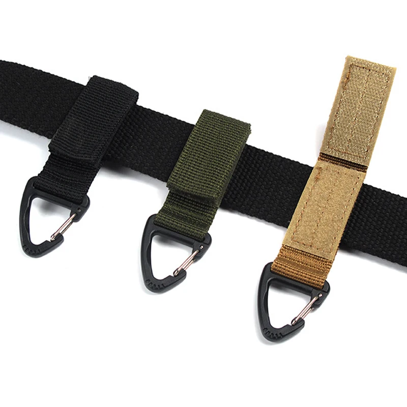 

Outdoor Camping Hiking Tactical Nylon Ribbon Knapsack Keychain Triangle Backpack Waist Bag Fastener Hook Buckle