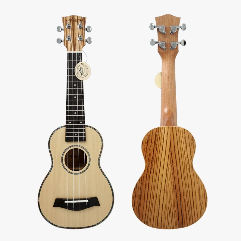 Aiersi бренд 21 дюймов Твердая ель Топ zebrawood тело Гавайские Гавайи|Укулеле| |