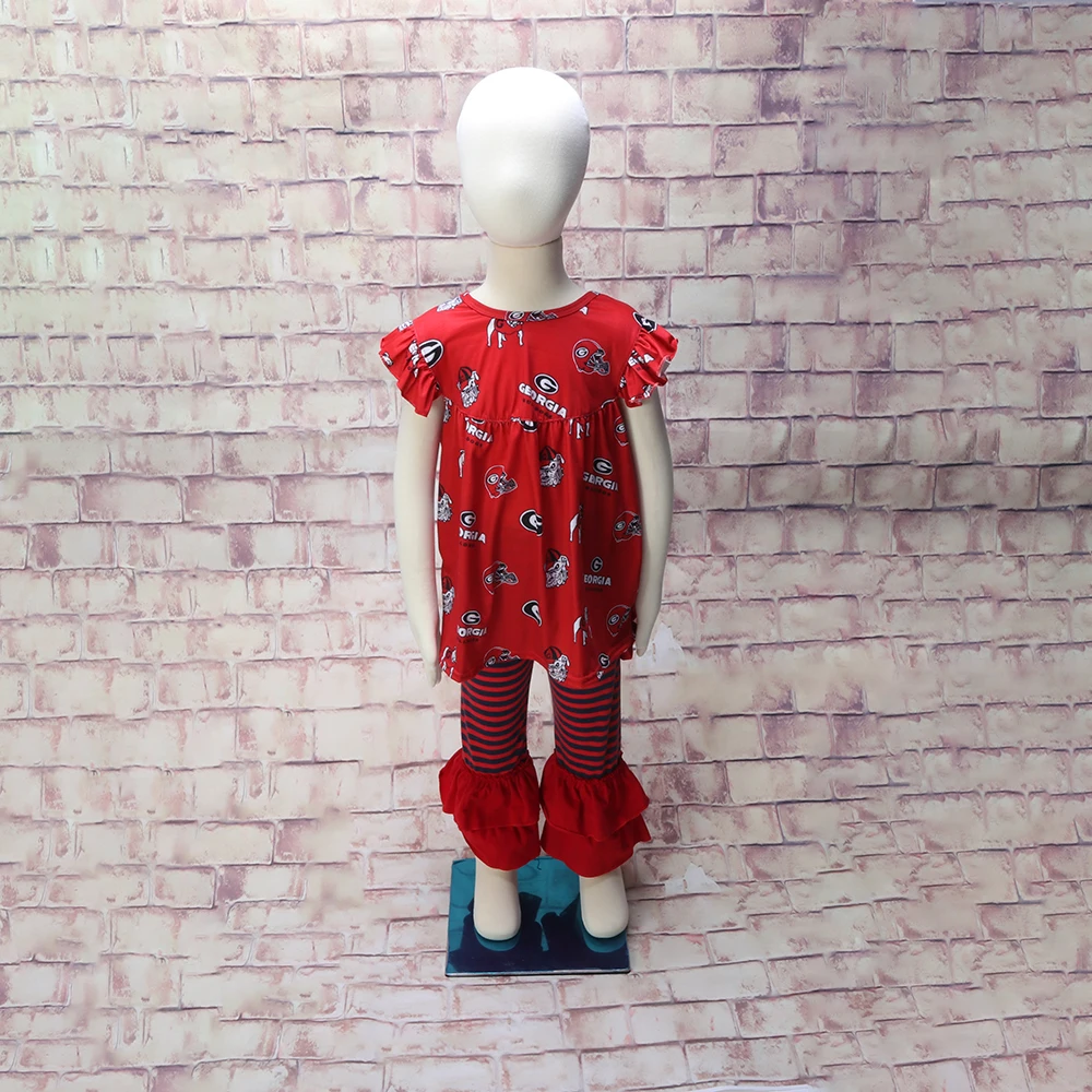 Футбольная форма с длинными рукавами и буквенным принтом для маленьких девочек