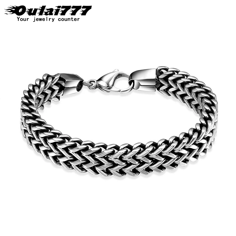 Мужской браслет винтажная цепочка из нержавеющей стали мужские аксессуары 2019
