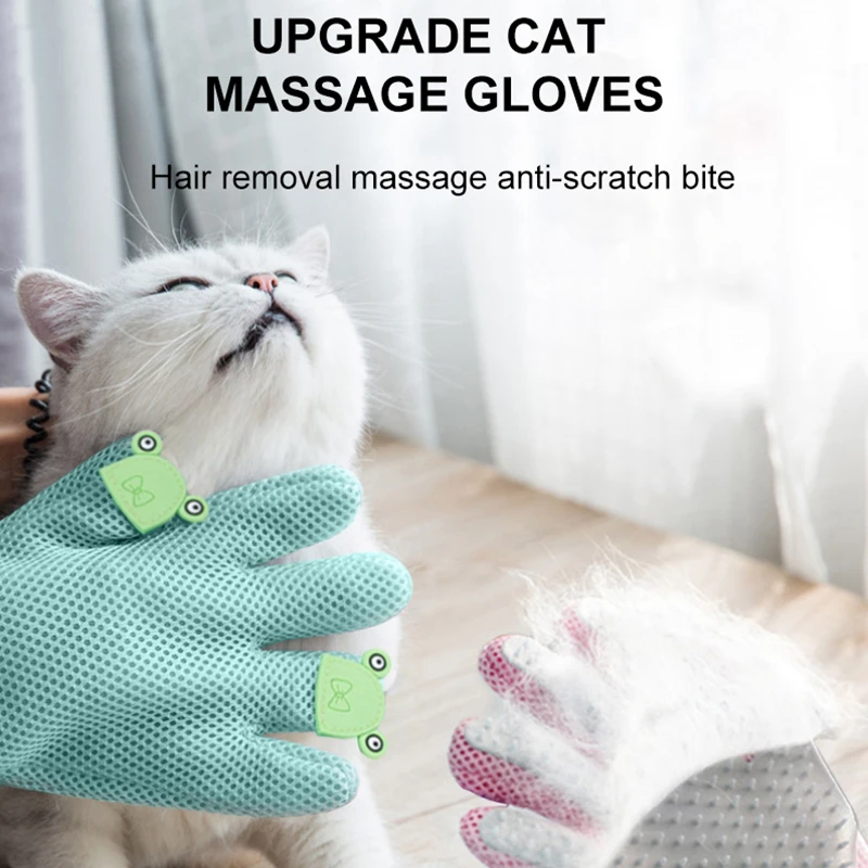 

Перчатка для груминга домашних питомцев, Мягкая силиконовая расческа для кошек и собак, щетка для вычесывания, расческа для ухода за шерсть...