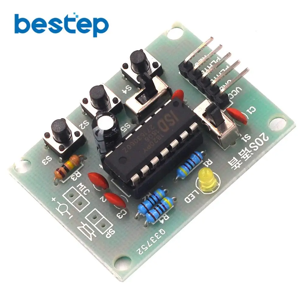 Комплект модуля записи голоса и звука постоянный ток 3 5 В 20 секунд