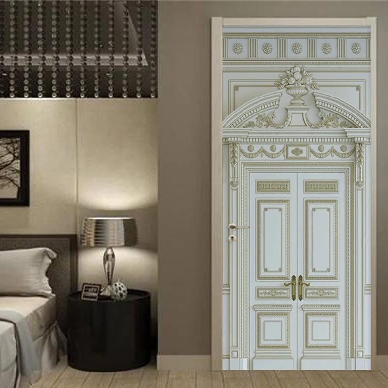 Высококачественная рельефная объемная дверная наклейка с глубокой текстурой