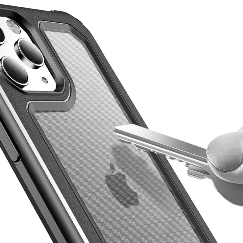 Жесткий Прозрачный поликарбонатный чехол из углеродного волокна для iphone 12 Pro Max