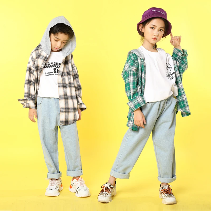 Детская одежда в стиле хип-хоп костюмы Повседневная Свободная Толстовка с