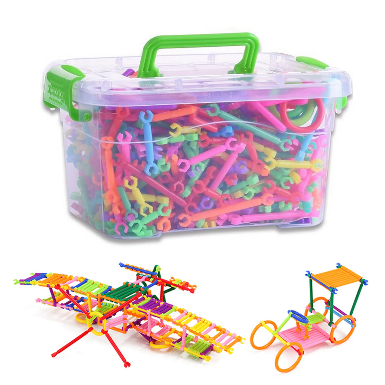 400 шт. 3D пазл строительные блоки бруски палочки строительной техники набор