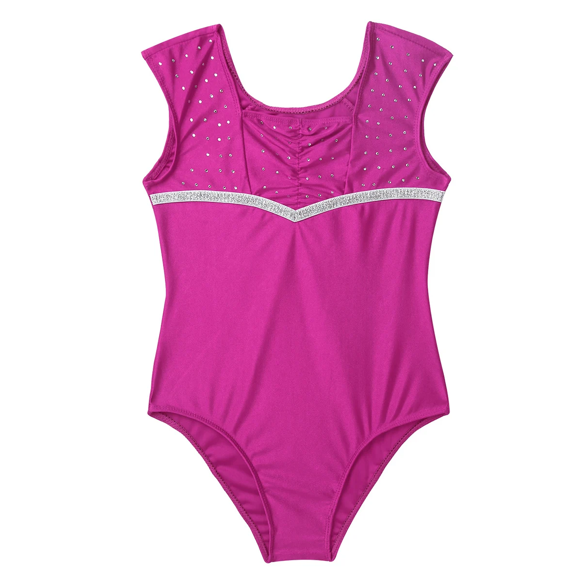 Детский балетный трико для девочек танцевальный гимнастический комбинезон без