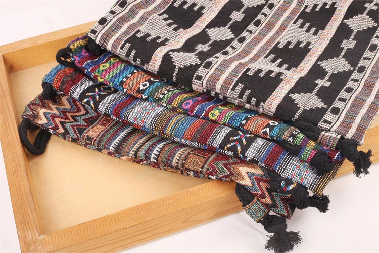 Женский винтажный рюкзак женский на шнурке цыганский богемный Хобо шикарный