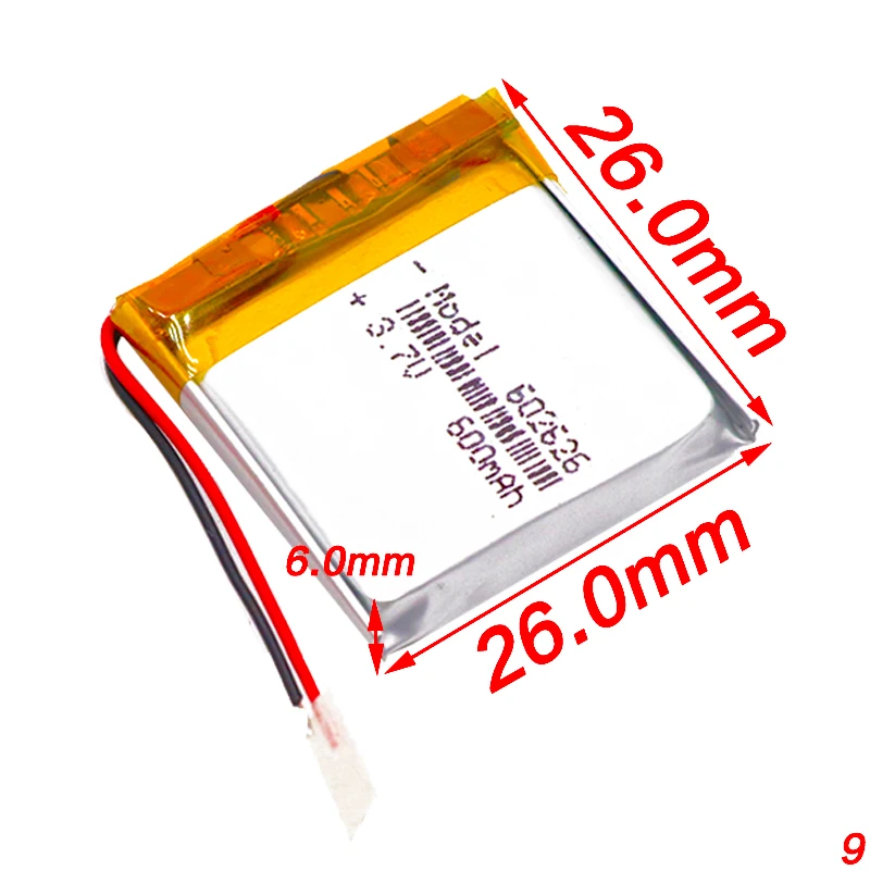 600mAH 602525 602626 PLIB polymer lithium ion / Li-ion battery for SMART WATCH GPS | Электроника