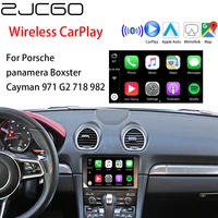 zjcgo wireless apple carplay android auto interface adapter box for porsche panamera boxster cayman 971 g2 718 982