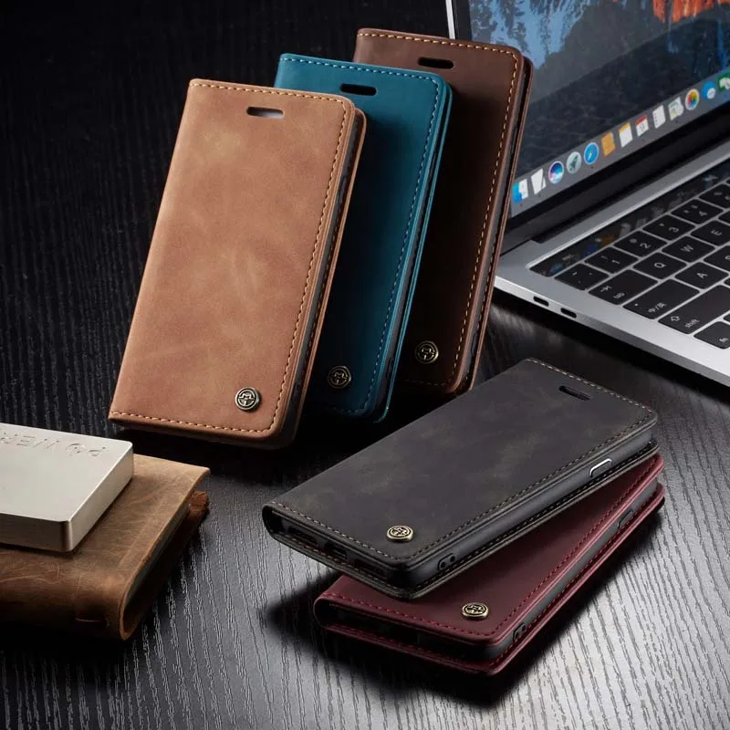 Business Retro Frosted Flip Phone Case For iPhone 11 pro max SE 5 6S 7 8 Plus XS XR XSMAX Leather Cover cases with Card Pocket | Мобильные