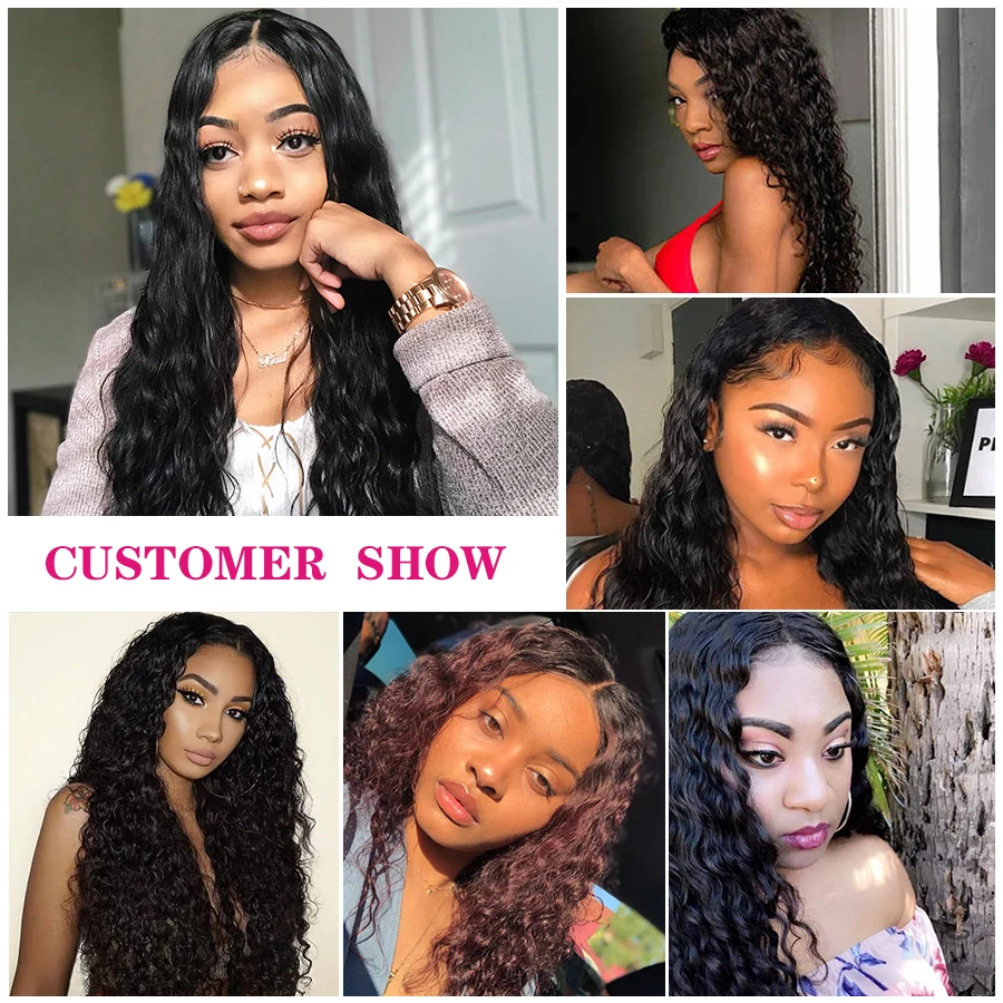 

FDX 4x4 5x5 6x6 7x7 Lace Closure Brazilian Water Wave Hair Closure 8-20 Inches Remy Human Hair Extensions