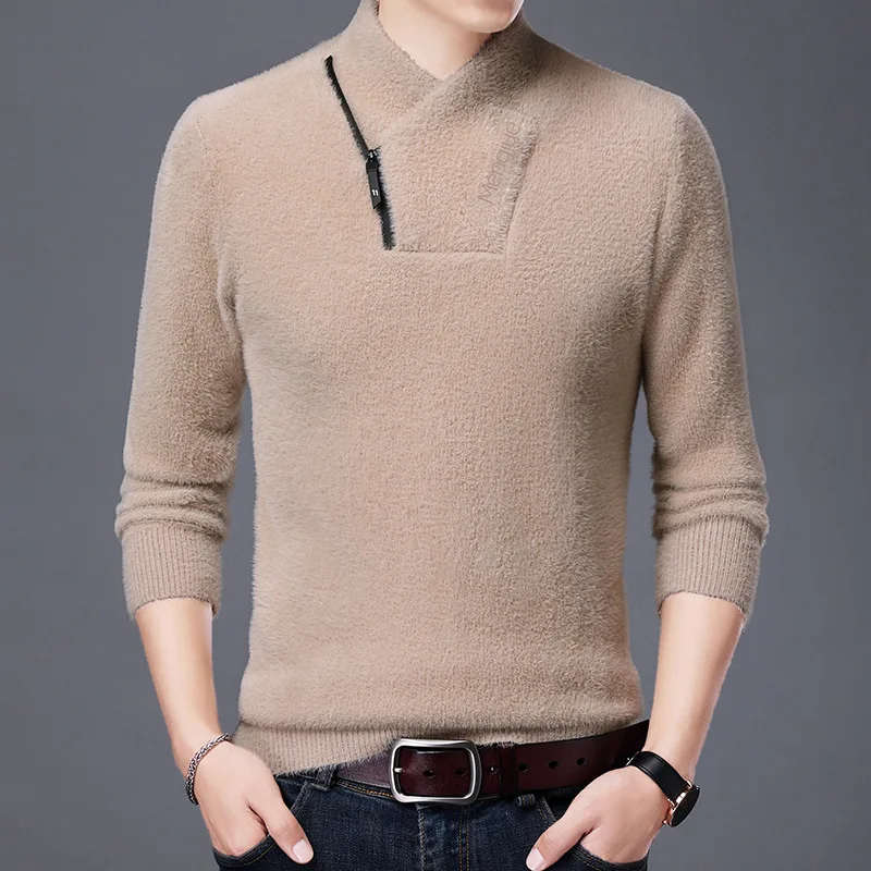 

Long sleeved knitted cardigan stylish young men's top sweater 2270