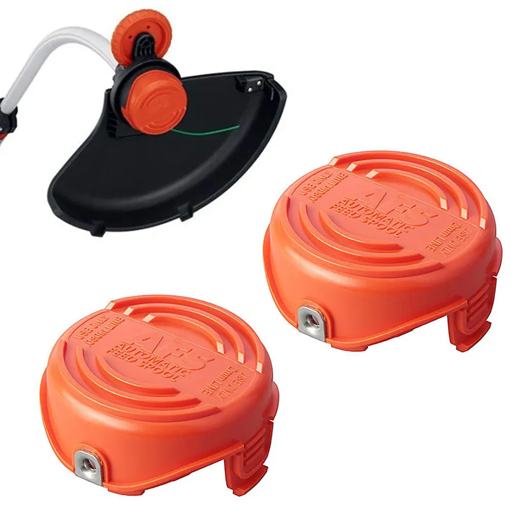 

2PCS Trimmer Spools Cap Covers Compatible With Black Decker Lawn Mower Replacement Good Stability Impact Cold And Oil Resistance