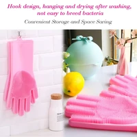 household dishwashing gloves reusable silicone gloves silicone cleaning brush dish washing sponge gloves for washing dish gloves