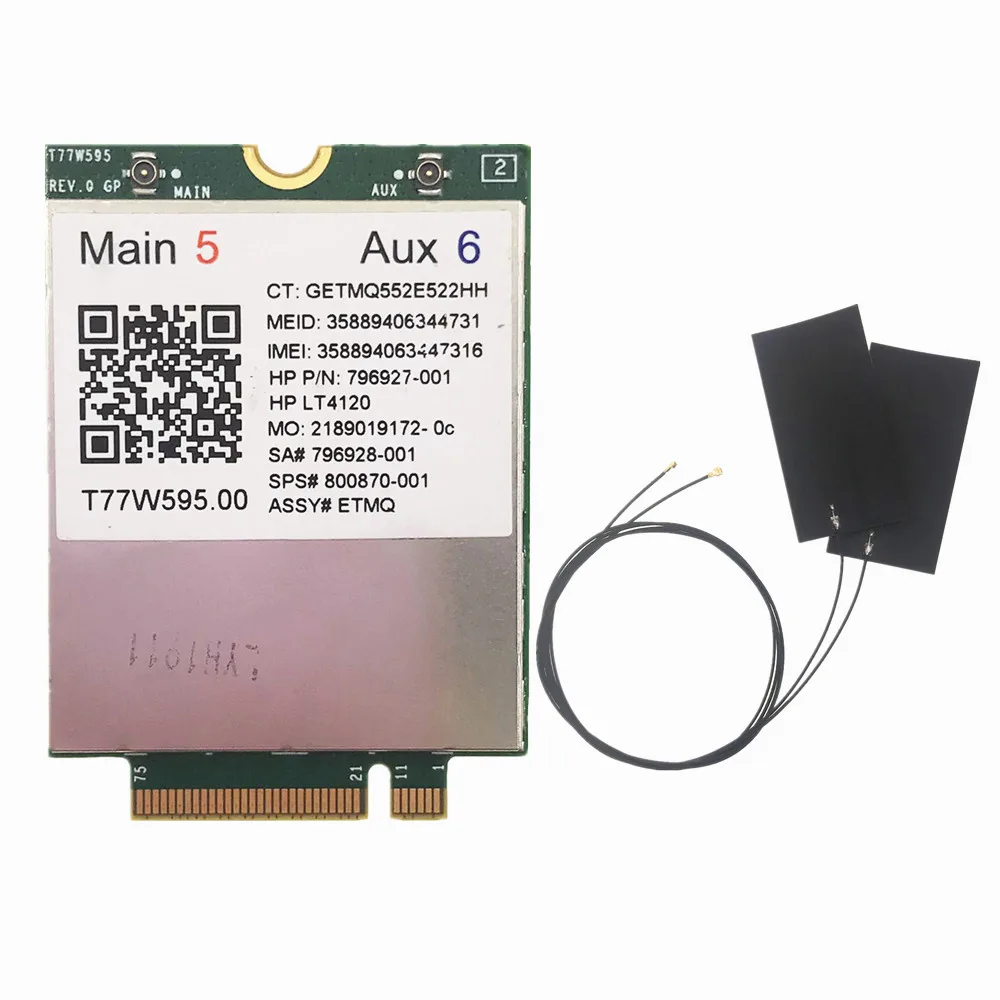 LT4120 Snapdragon X5 LTE T77W595 4G WWAN M2 модуль для HP Probook/EliteBook 820 840 850 745 G3 быстрее чем ME906E|3G модемы|