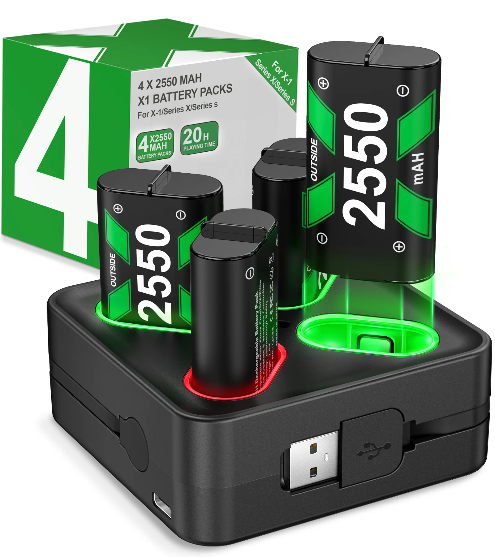 Зарядное устройство для контроллеров Xbox серии X/Xbox S зарядная док-станция One S/Xbox с 4