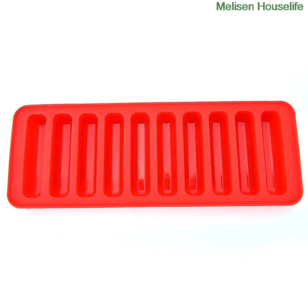 Многоразовый цилиндр 10 Силиконовый Лоток с формой для кубиков льда заморозка