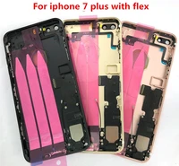 high quality chassis for iphone 7plus back full housing battery door rear cover middle frame with flex cable
